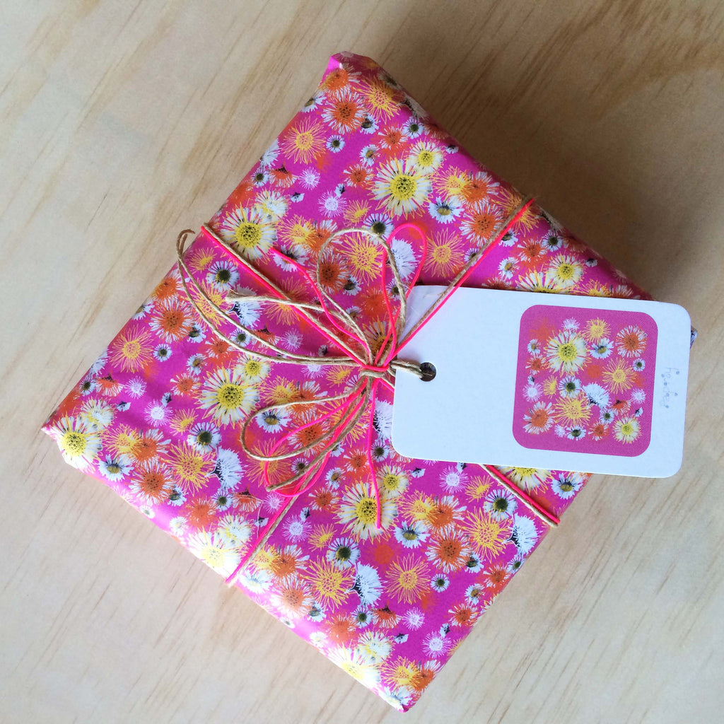 Daisy A Day Pink 6 Gift Tags