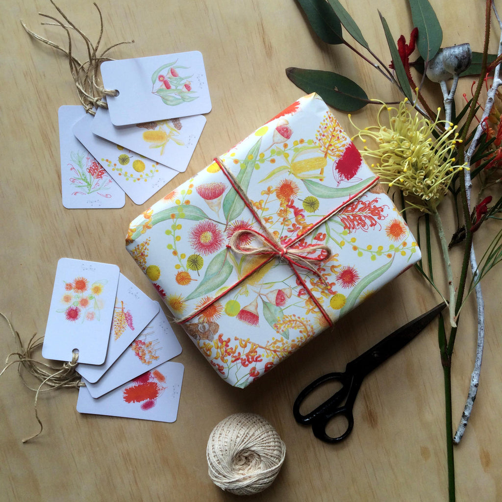 Botanicals White Gift Wrapping Paper