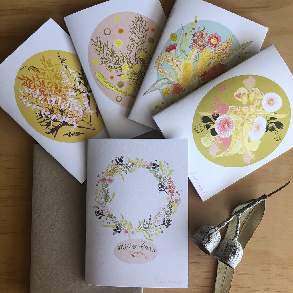 Bush Grevillea Greeting Card -Raising money for our Farmers