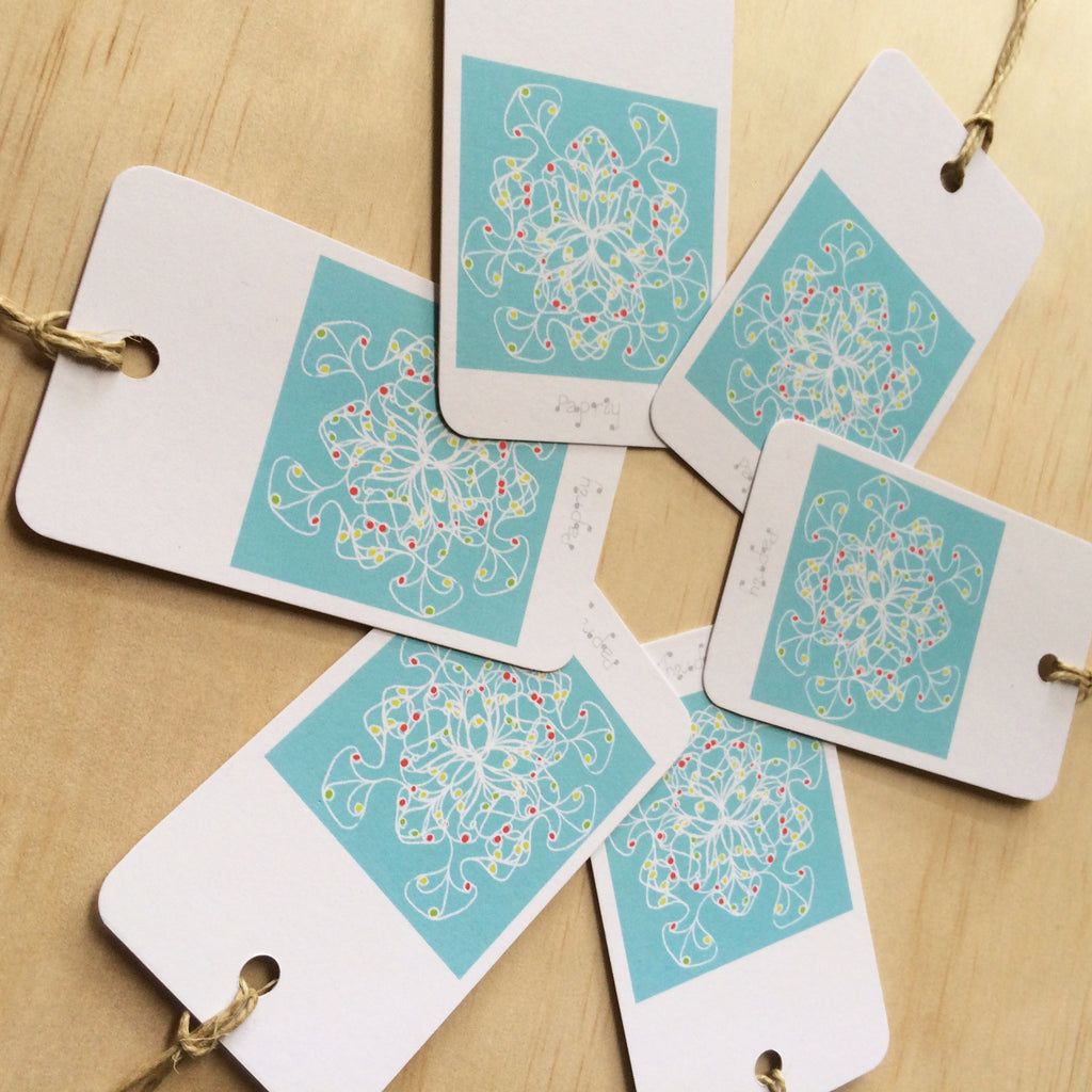 Jewel Squiggles 6 Gift Tags