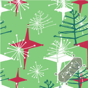 Retro Christmas Trees Gift Wrapping Paper