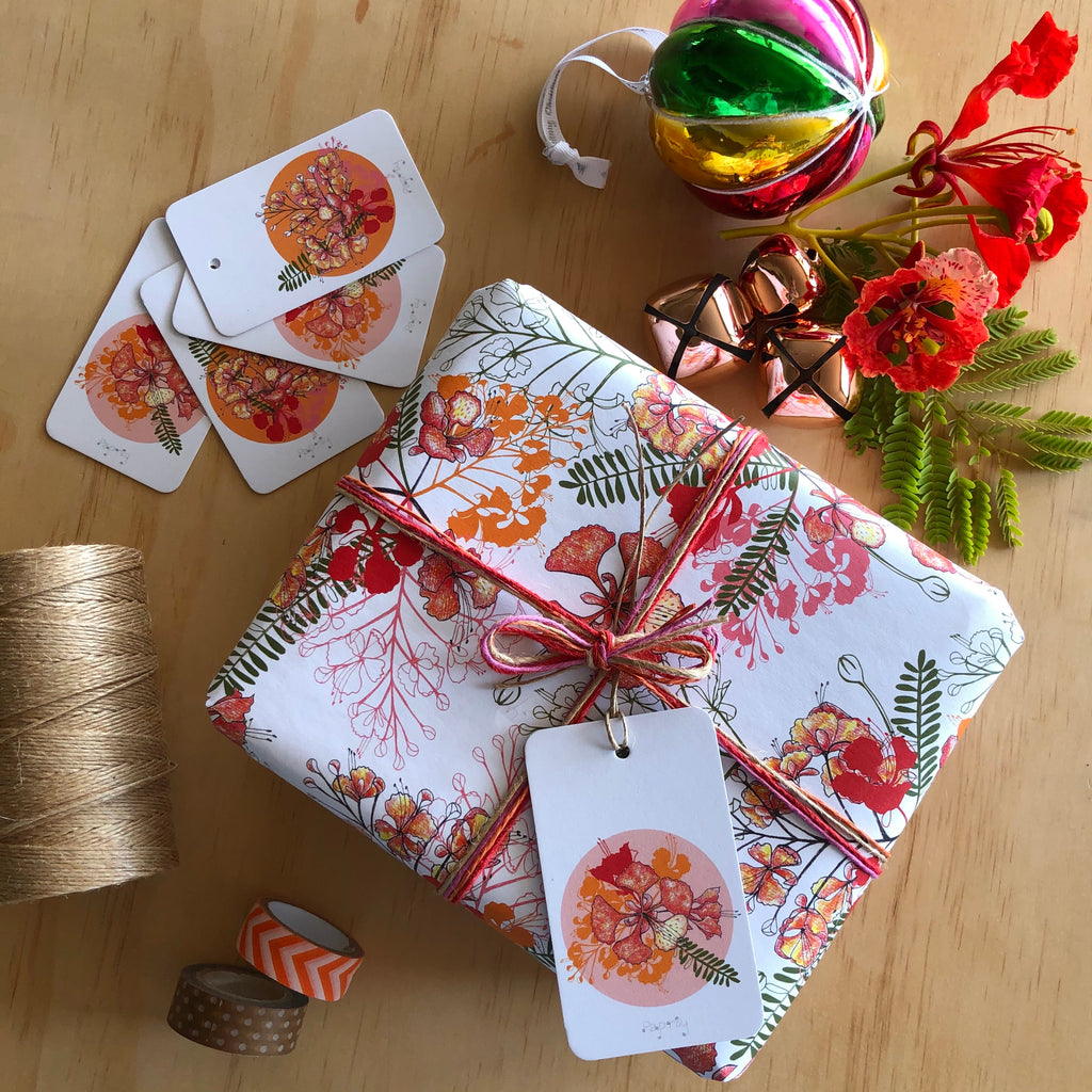 Christmas Poinciana Gift Wrapping Paper
