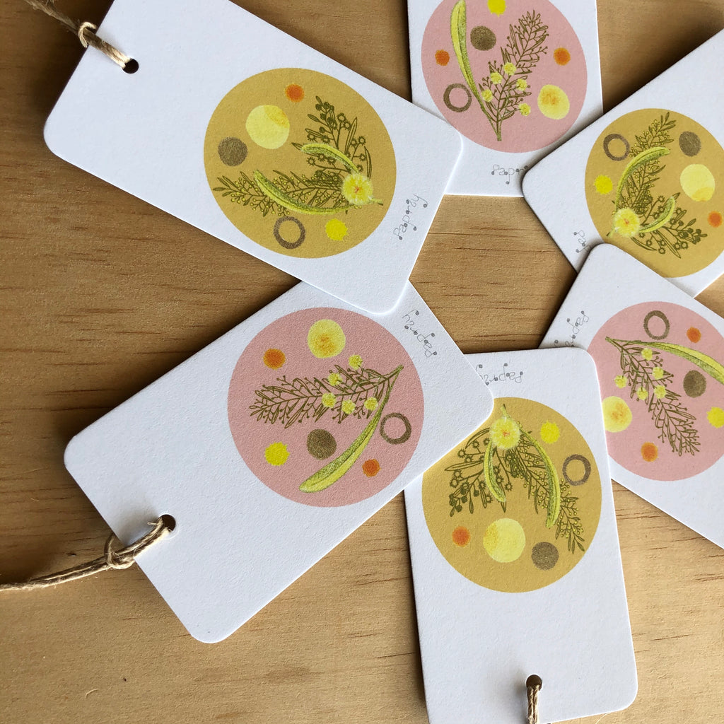 Bush Wattle 6 Gift Tags