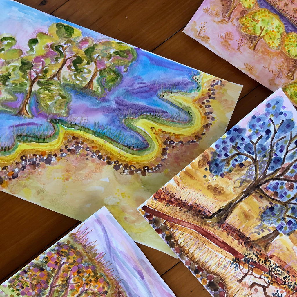 Opal River~Original Landscape Watercolour