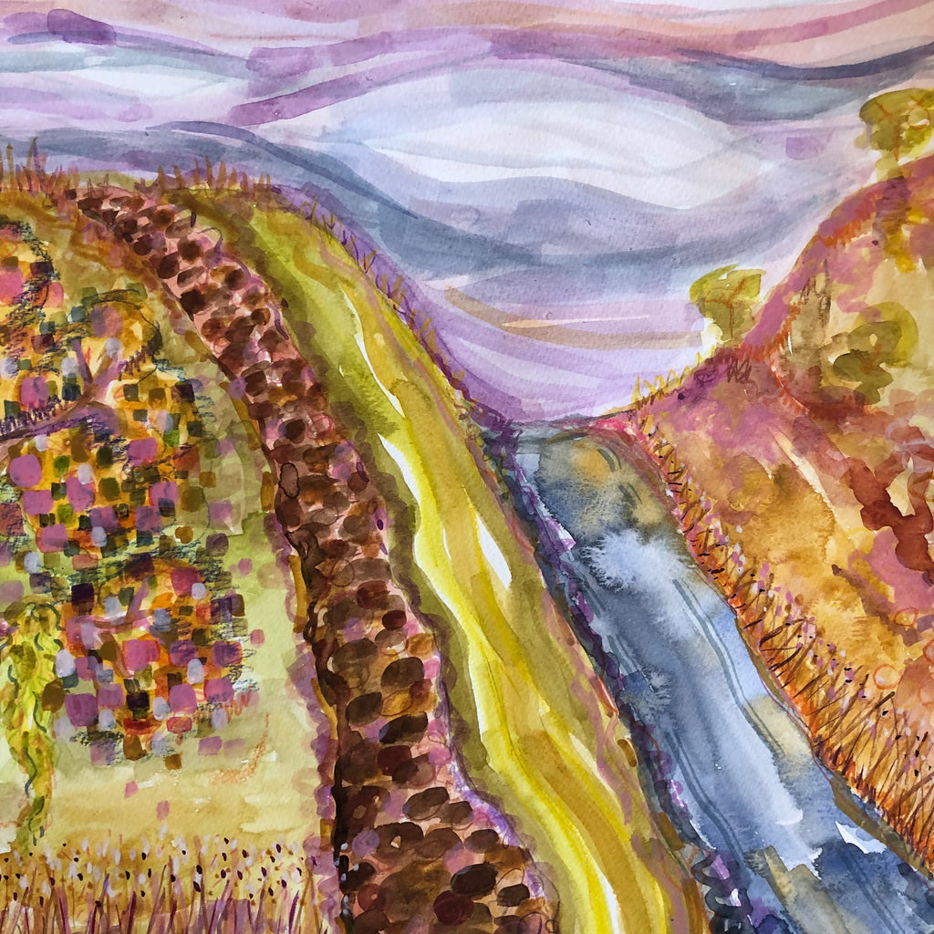 Pepper Tree Rise~Original Landscape Watercolour