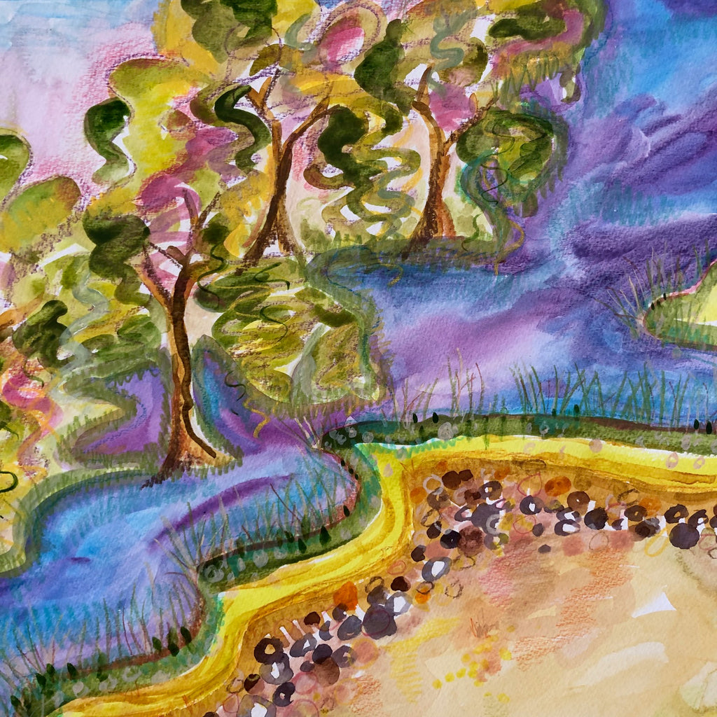 Opal River~Original Landscape Watercolour