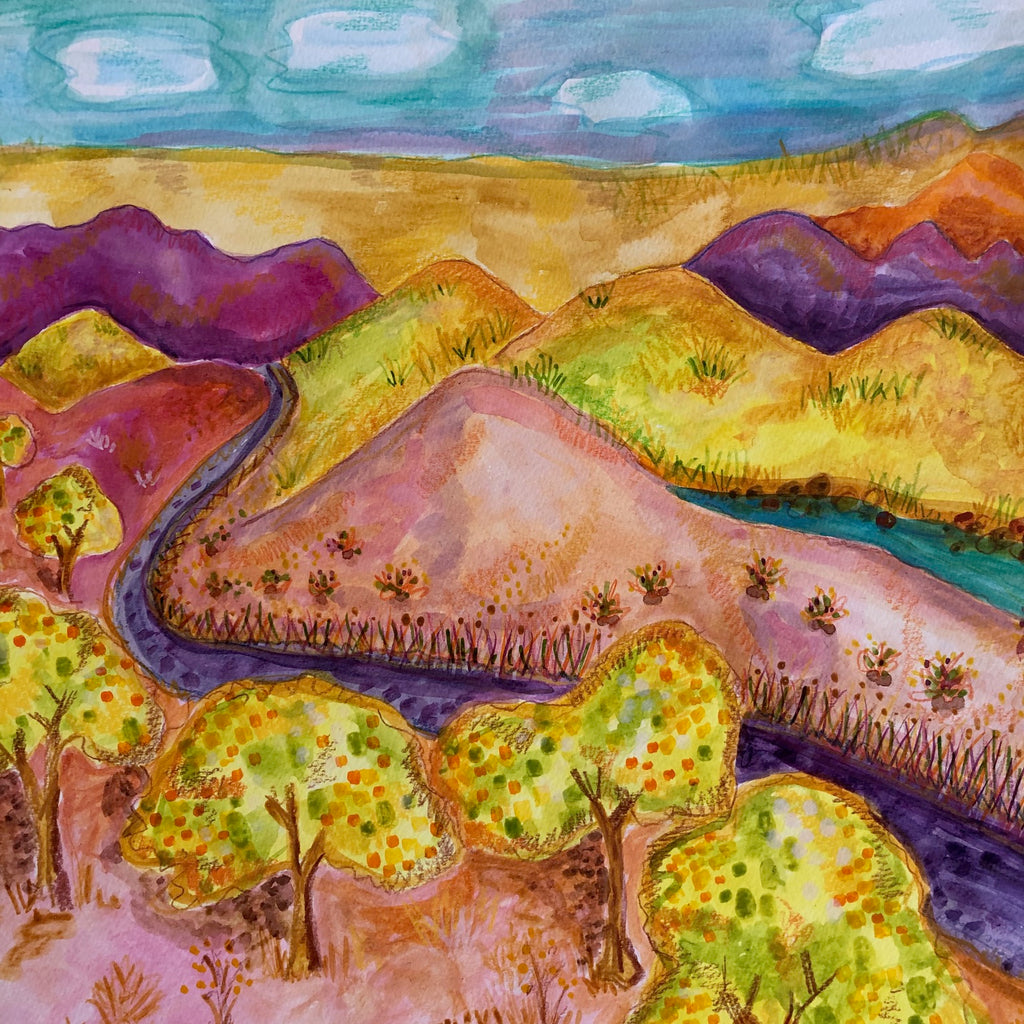 Wattle Grove~Original Landscape Watercolour