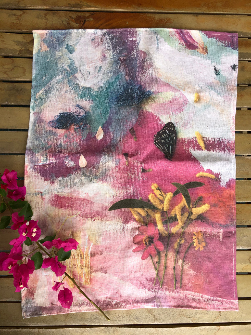 Tea Towel Stormy Meadow Woven Garden