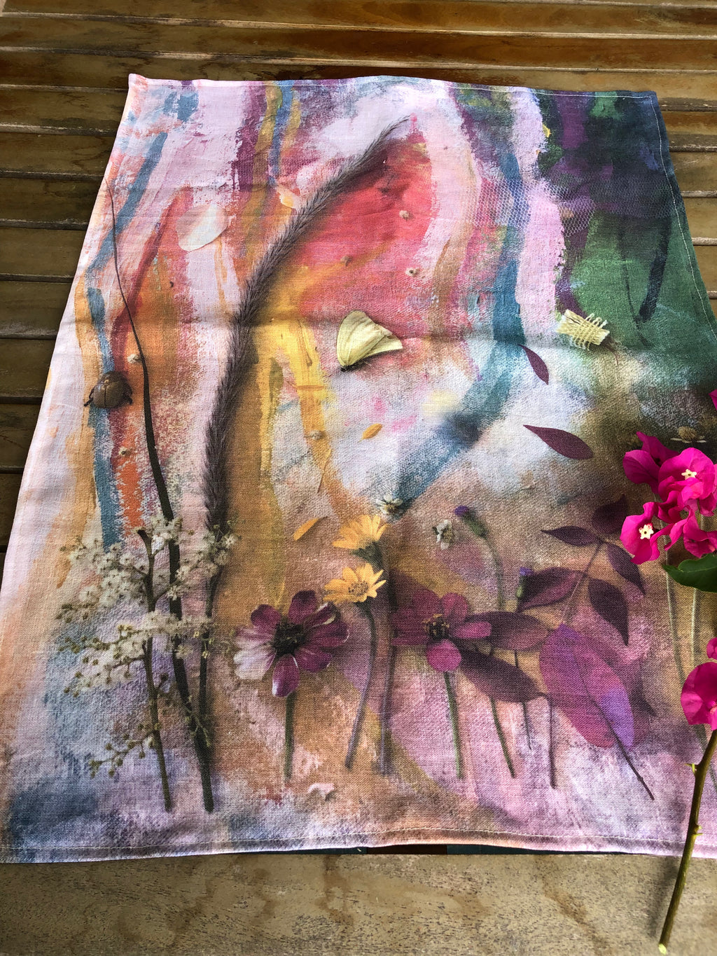 Tea Towel Spring Woven Garden
