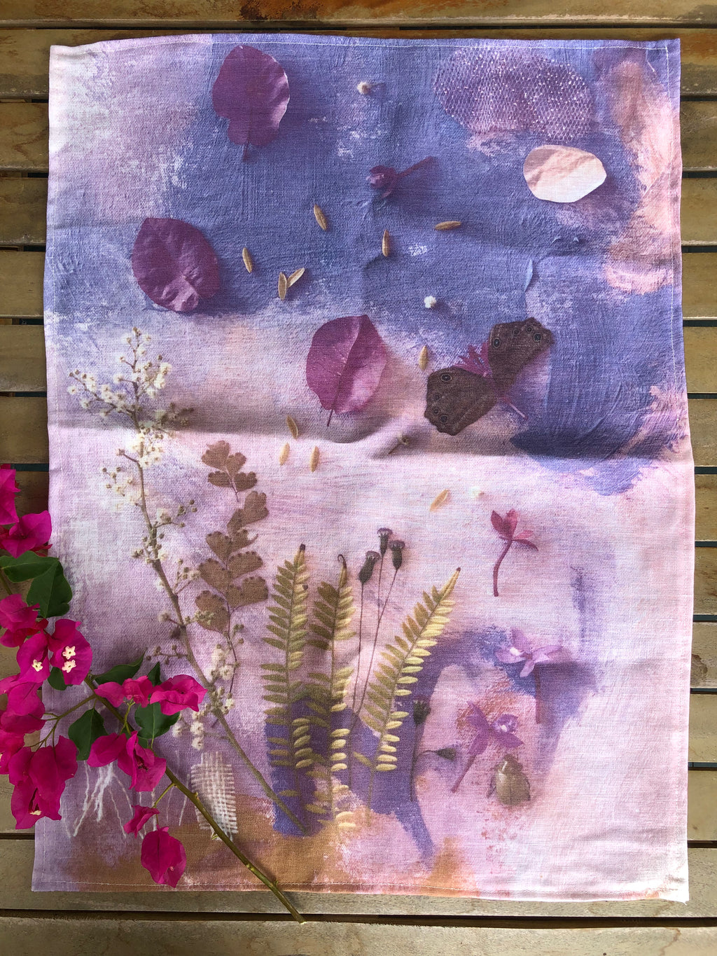 Tea Towel Winter Morning Woven Garden