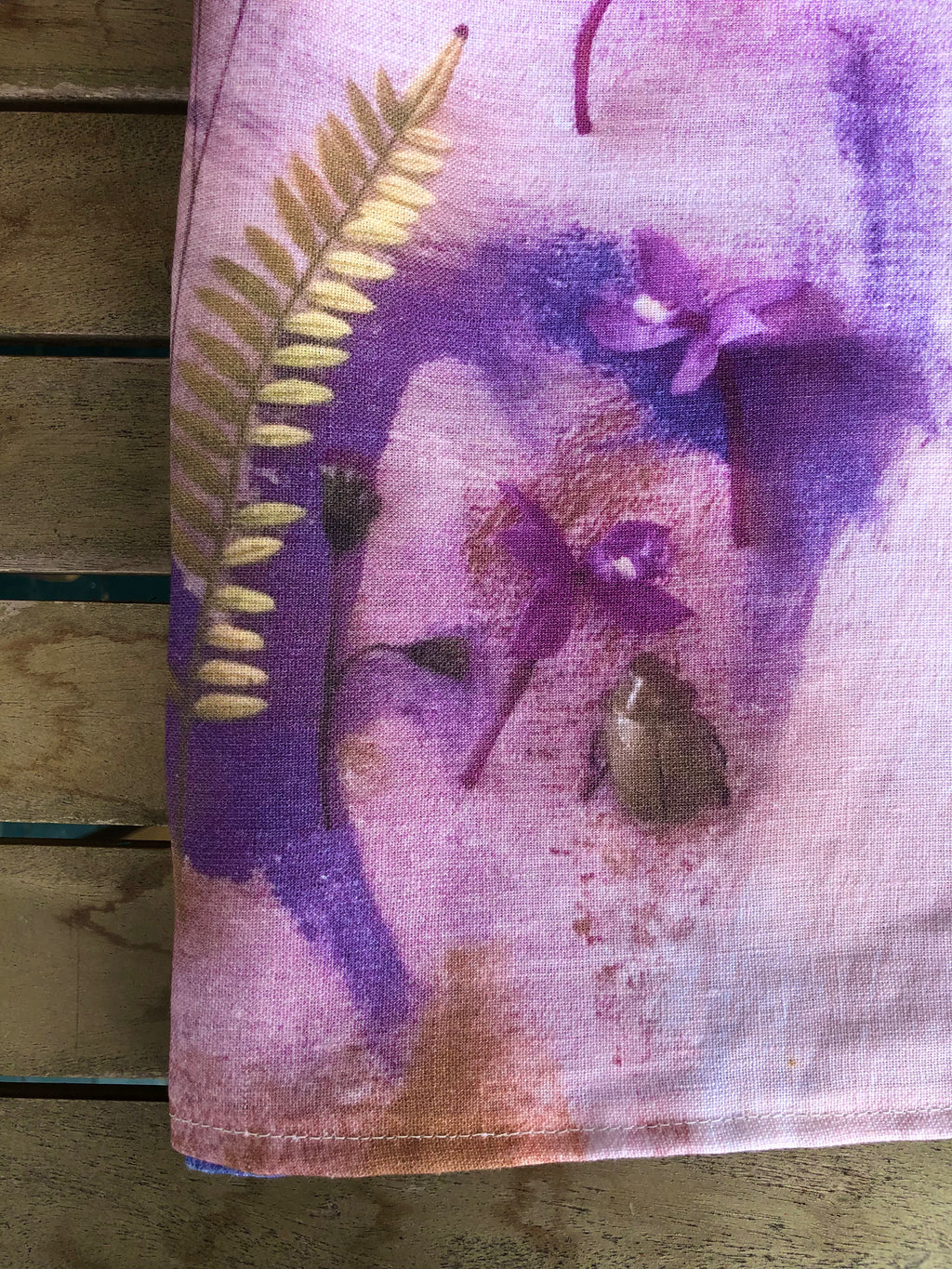 Tea Towel Winter Morning Woven Garden