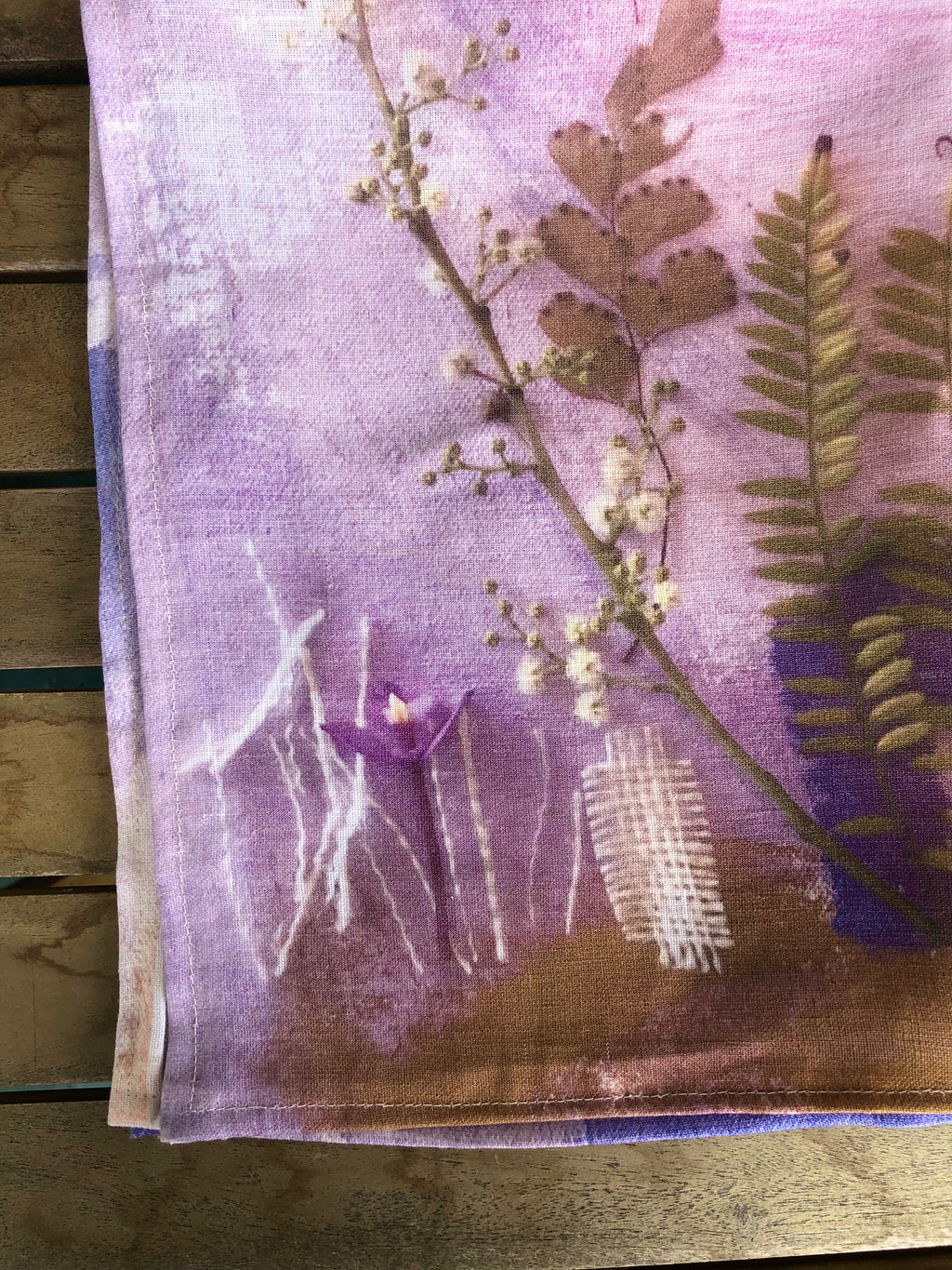 Tea Towel Winter Morning Woven Garden