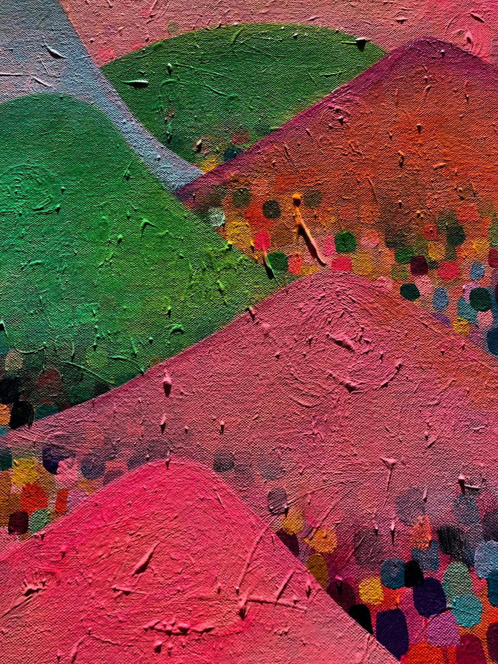 Kaleidoscope Mountains Pink Painting