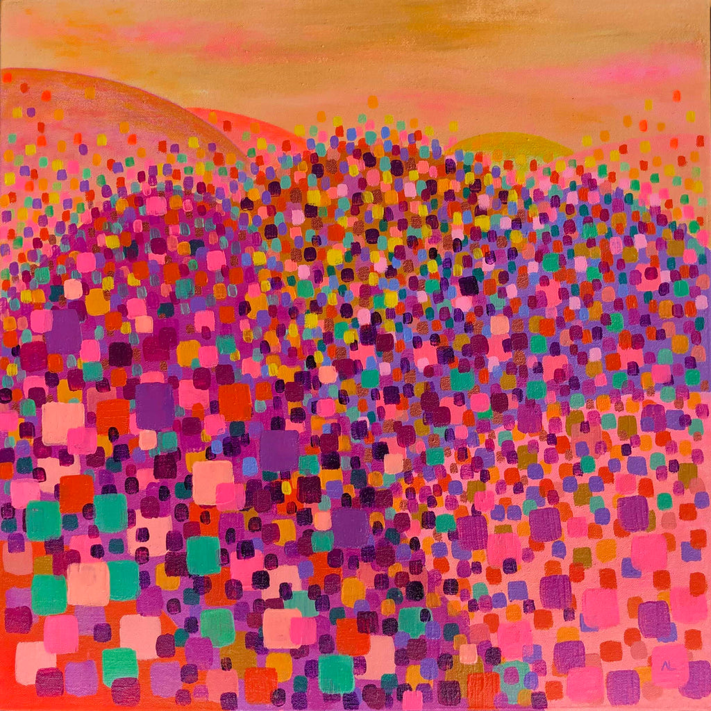 Kaleidoscope Mountains- Sunset Glisten Painting
