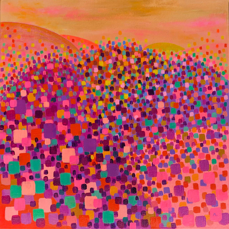 Kaleidoscope Mountains- Sunset Glisten Painting