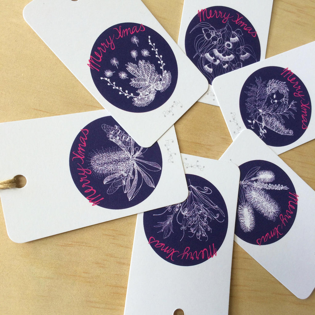 Botanicals Christmas 6 Gift Tags
