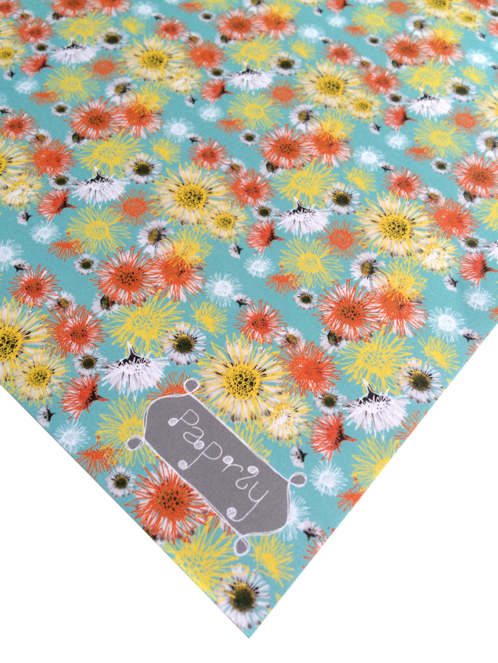 Daisy A Day Blue Gift Wrapping Paper