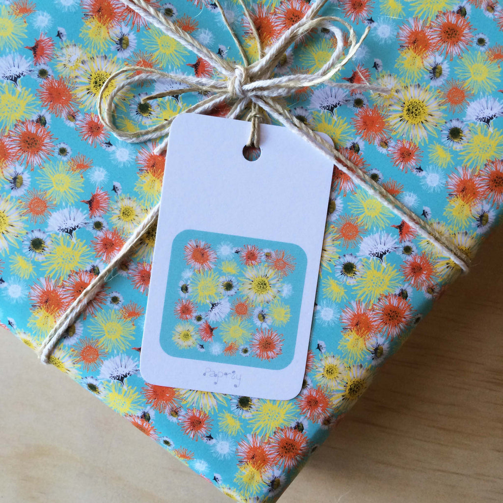 Daisy A Day Blue 6 Gift Tags