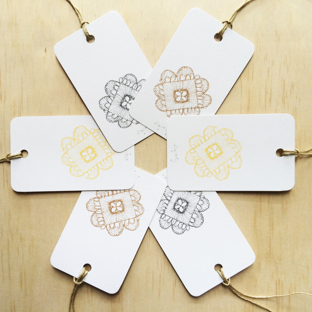 Doily Weave 6 Gift Tags