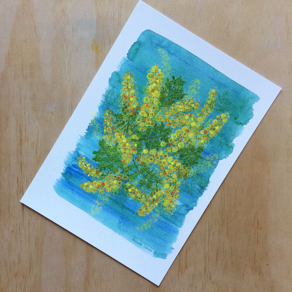 Wattle Nature Print A4