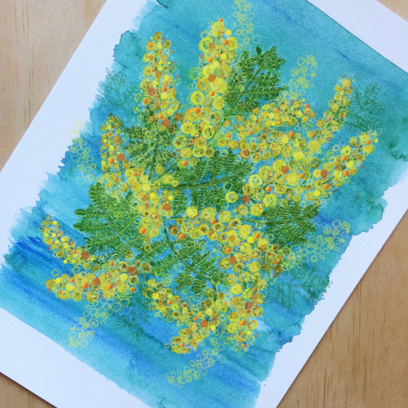 Wattle Nature Print A4