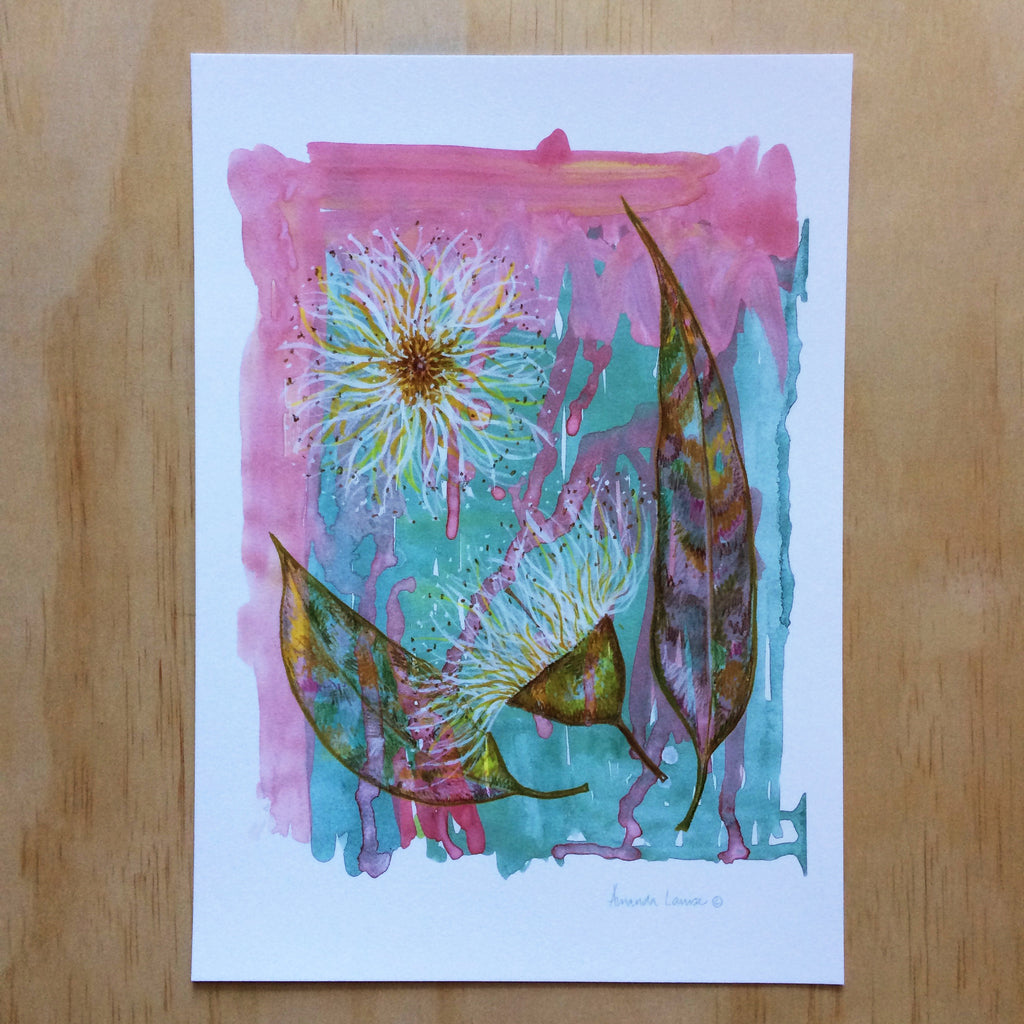 Gum Blossom Nature Print A4