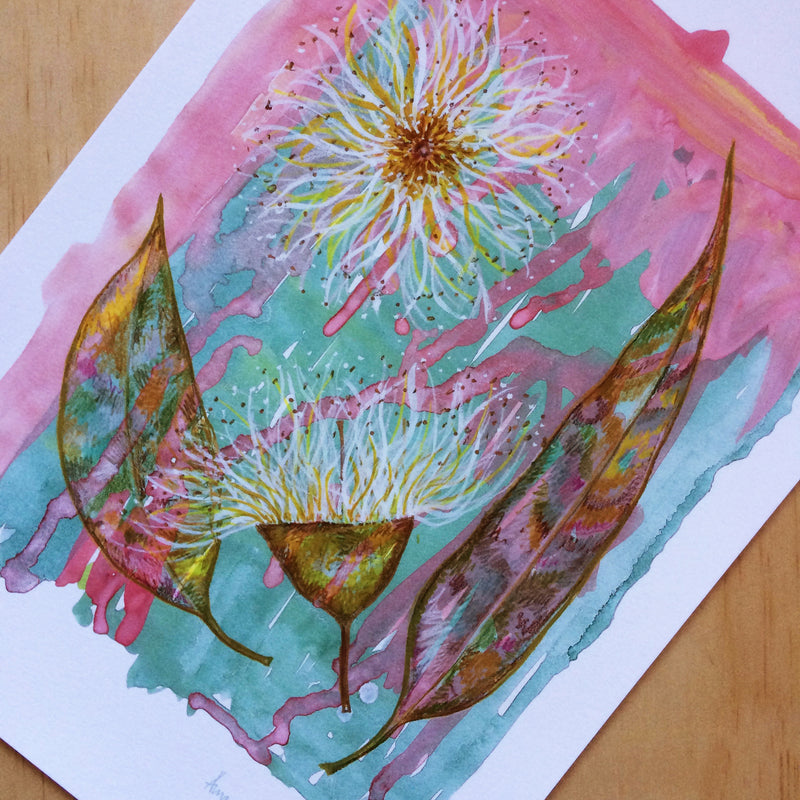 Gum Blossom Nature Print A4