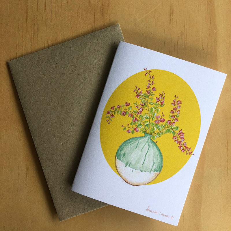New! Flowerpot Bougainvillea Greeting Card