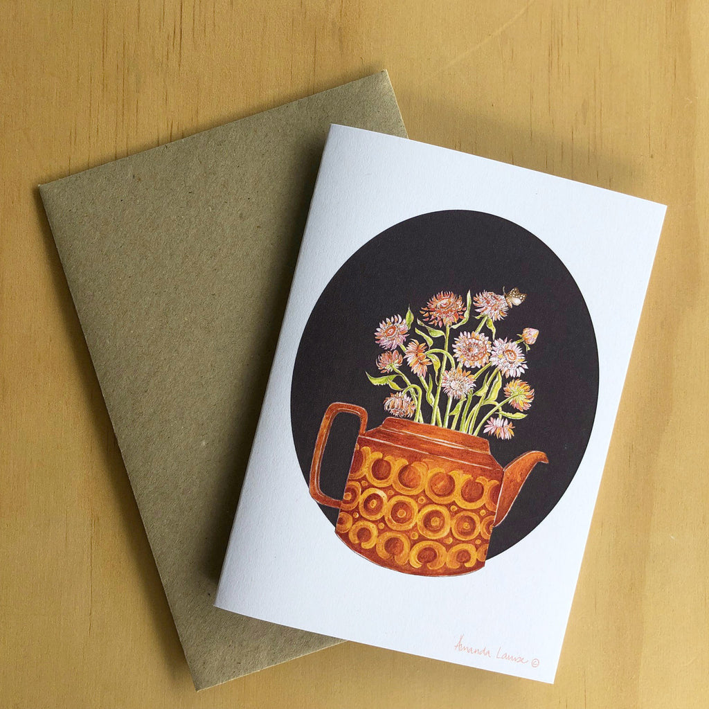 New! Flowerpot Paper Daisy Greeting Card