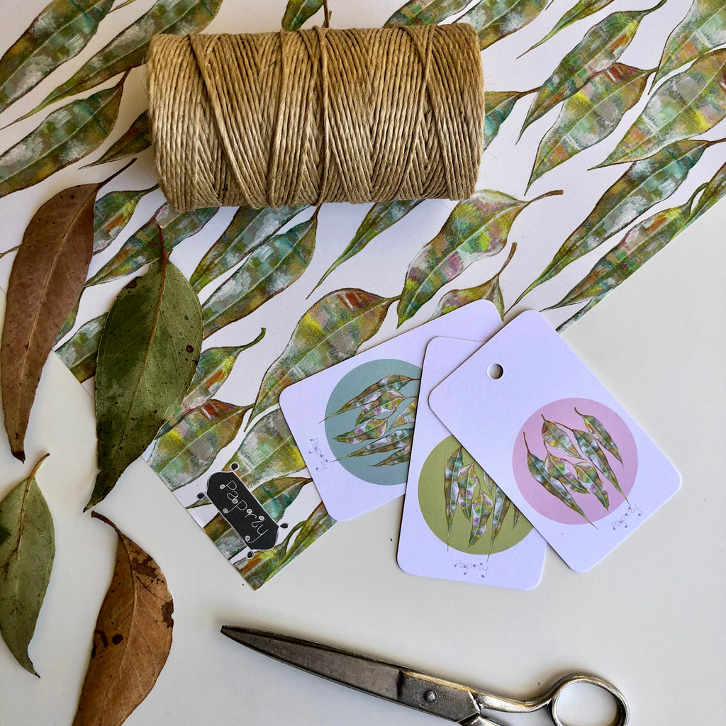 Gum Leaves 6 Gift Tags