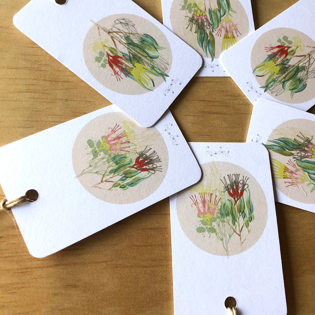 Botanical Mistletoe 6 Gift Tags