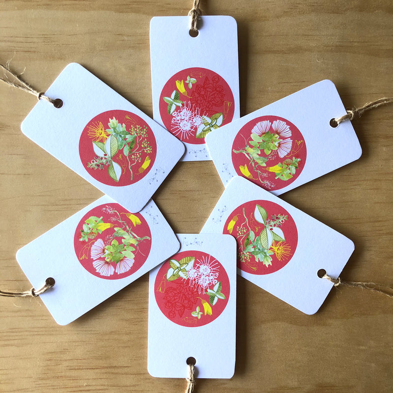 Christmas Floral 6 Gift Tags