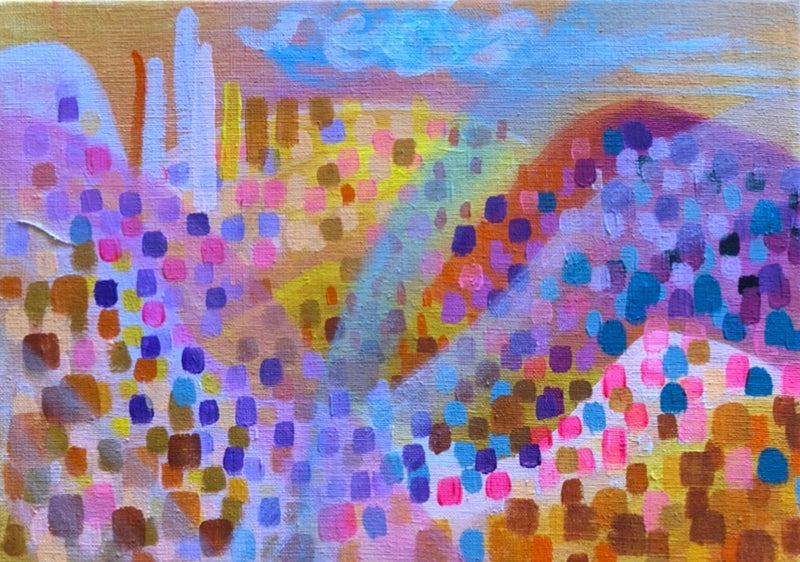 New! Mini Moving Mountains Painting Mustard