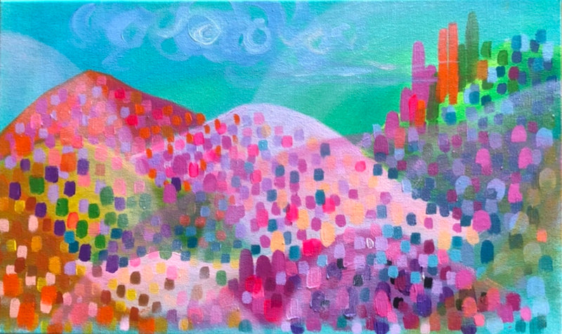 New! Mini Moving Mountains Painting Turqouise