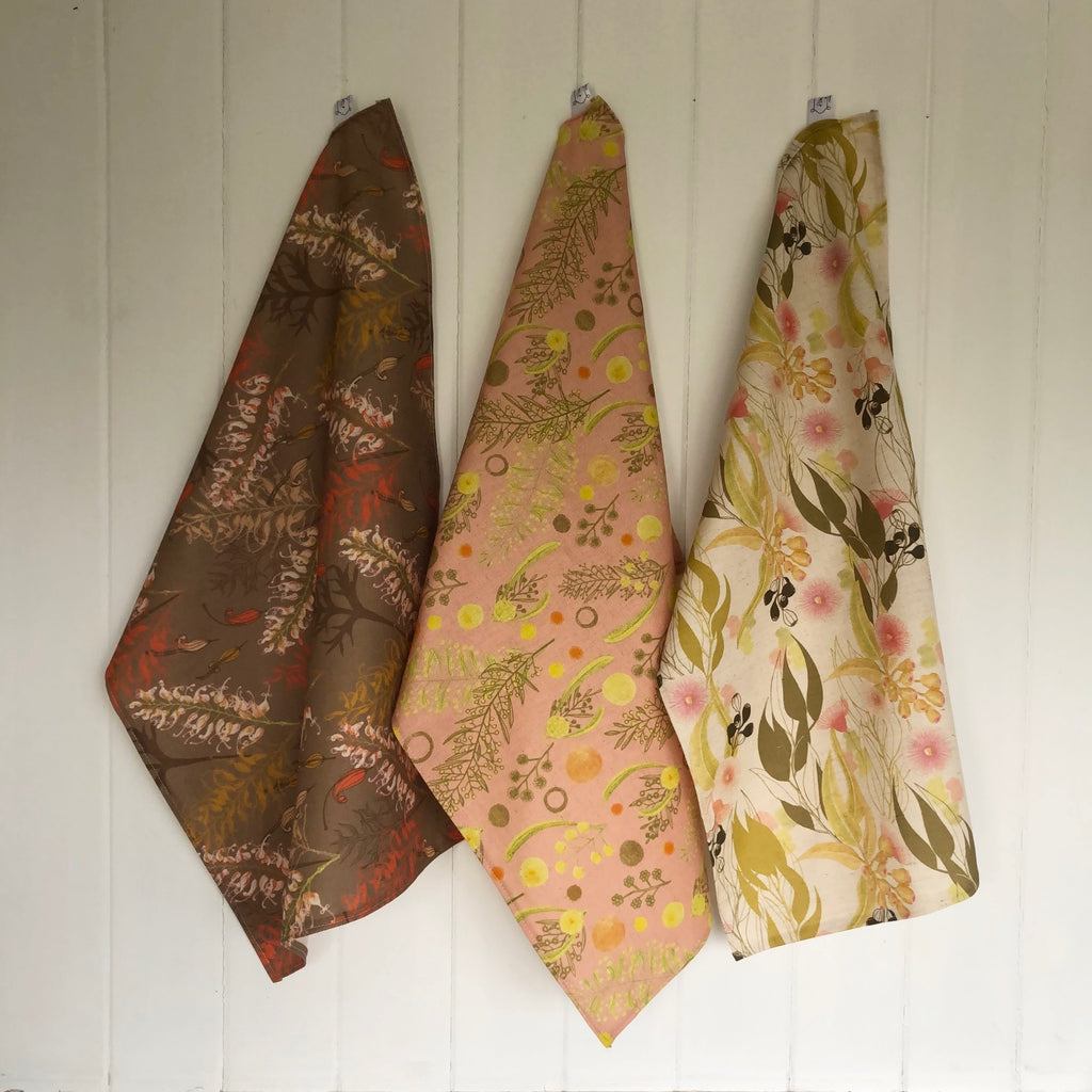 Bush Wattle Tea Towel