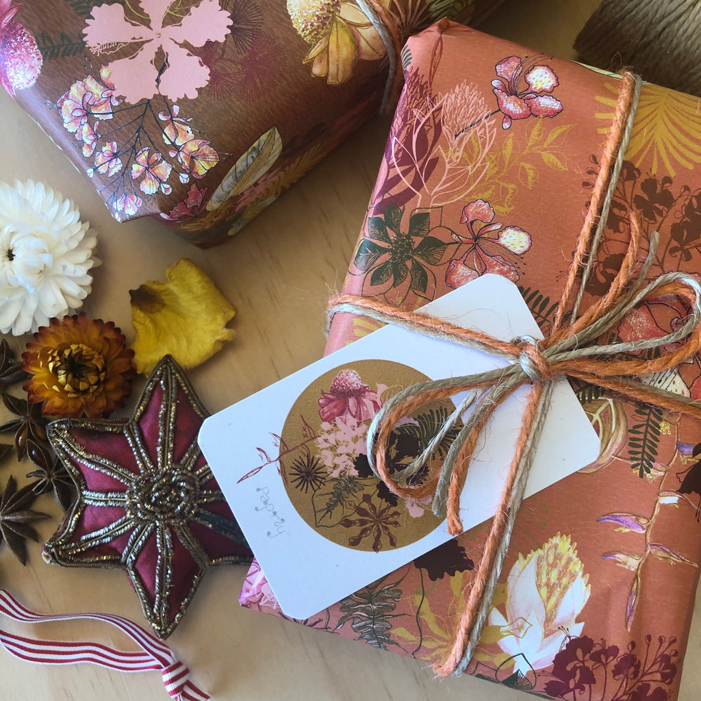Tropical Christmas Spice 6 Gift Tags