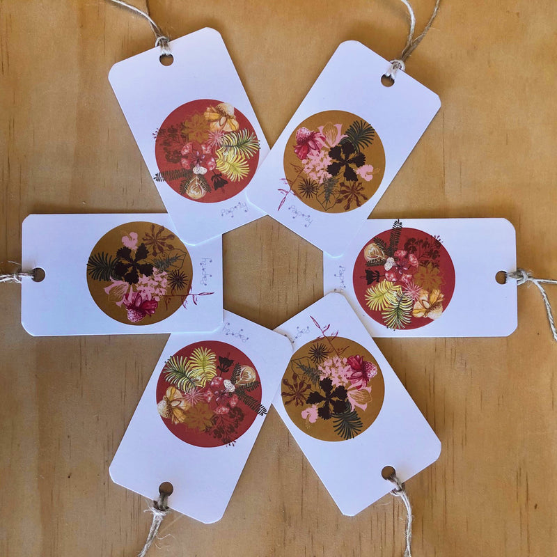 Tropical Christmas Spice 6 Gift Tags
