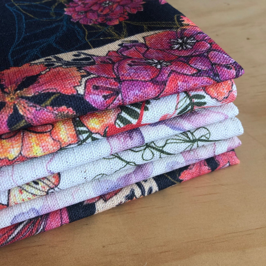Tropical Bougainvillea Tea Towel