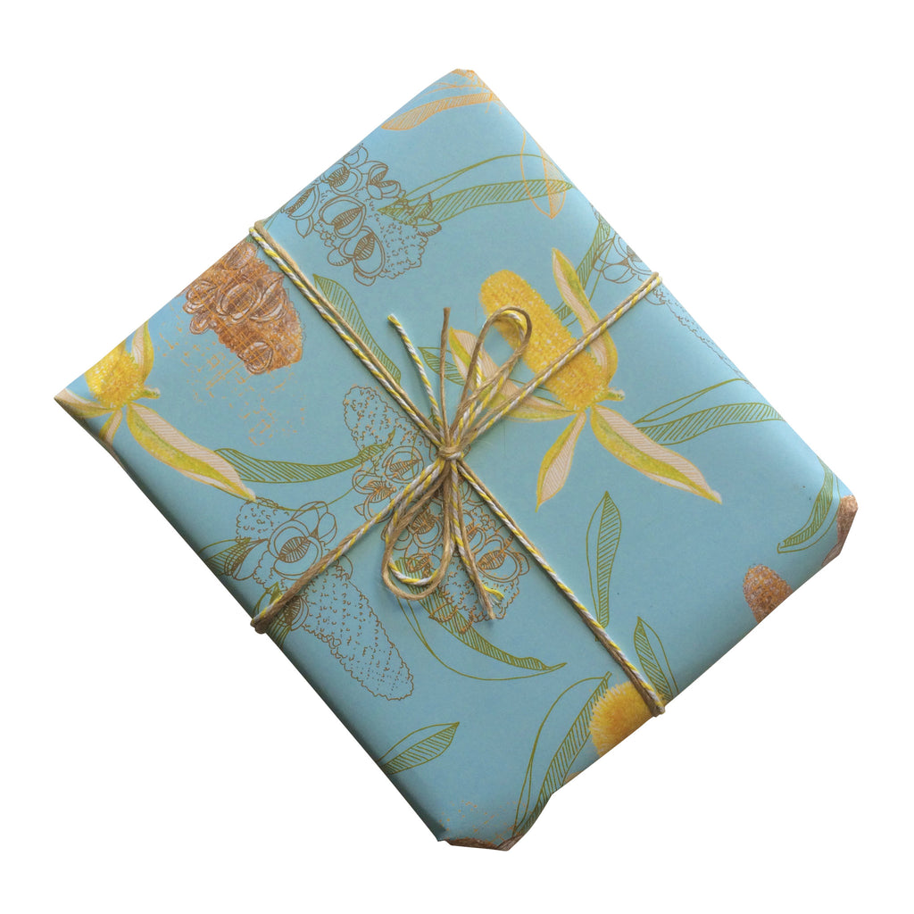 Golden Banksia Gift Wrapping Paper