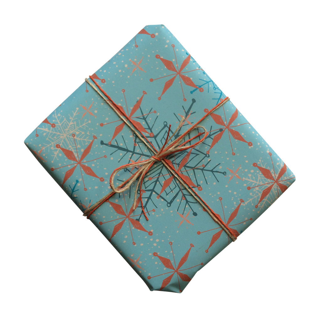 Retro Christmas Snowflake Gift Wrapping Paper