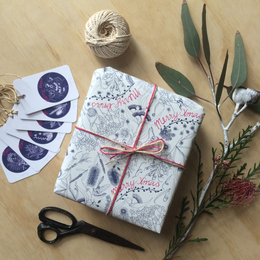 Botanicals Christmas Gift Wrapping Paper