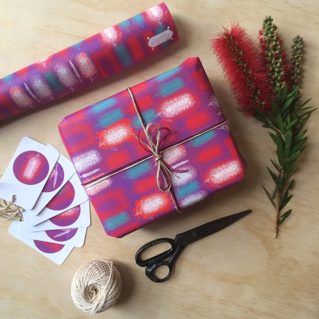 Bottlebrush Gift Wrapping Paper