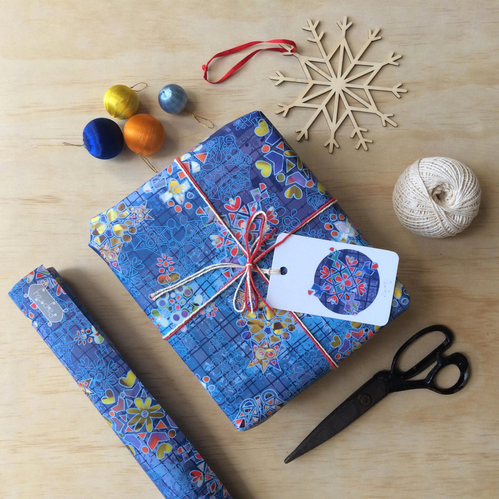 Kaleidoscope Snowflake Gift Wrapping Paper