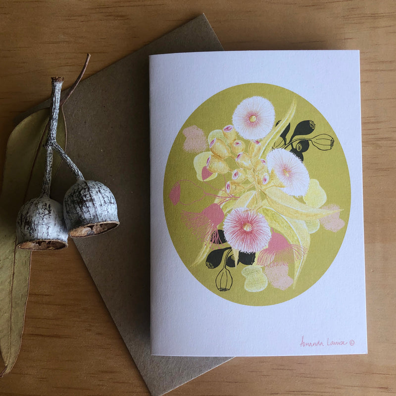 Pink Gum Blossom Greeting Card -Raising money for our Farmers