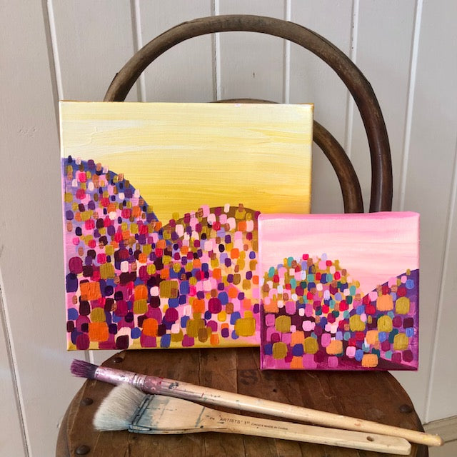 Mini Moving Mountains Pink 2 Painting