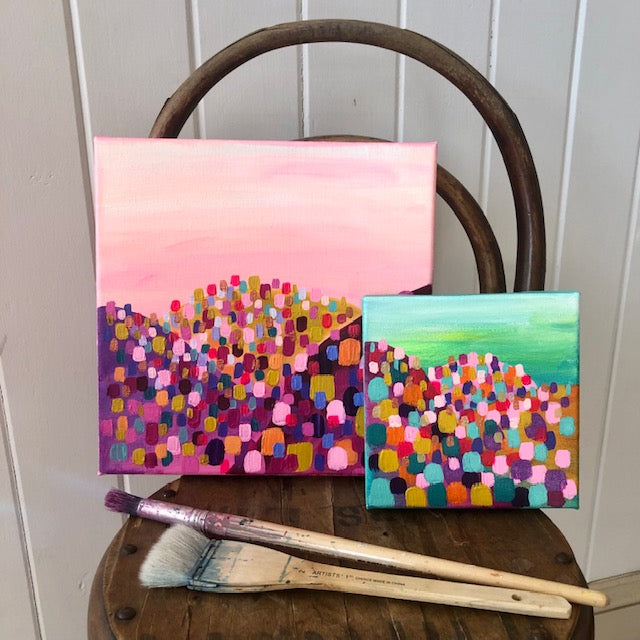 Mini Moving Mountains Pink 1 Painting