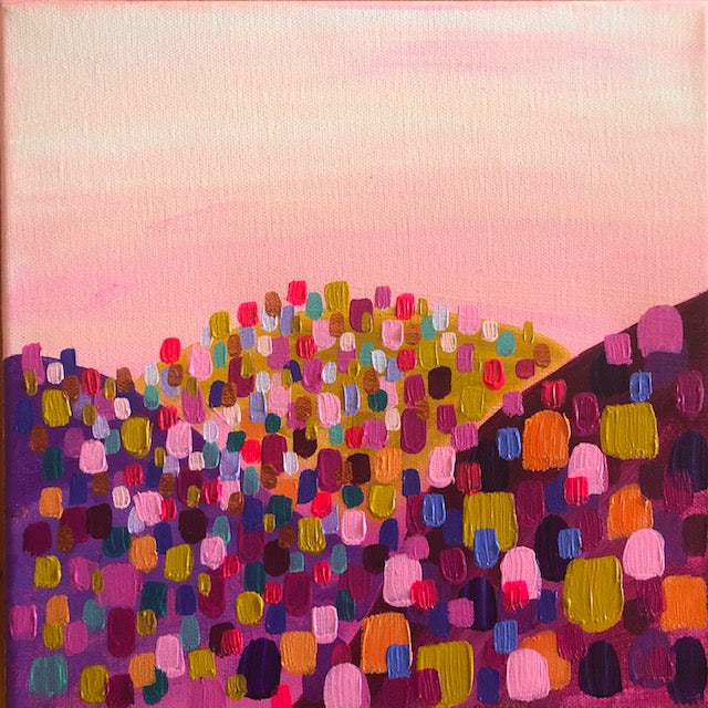 Mini Moving Mountains Pink 1 Painting