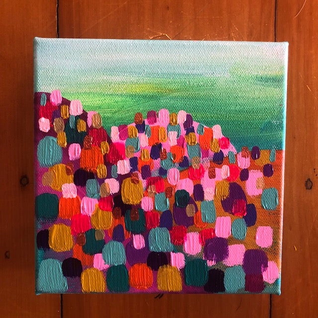 Mini Moving Mountains Turquoise 2 Painting
