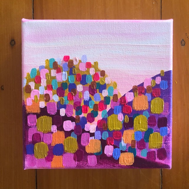 Mini Moving Mountains Pink 2 Painting