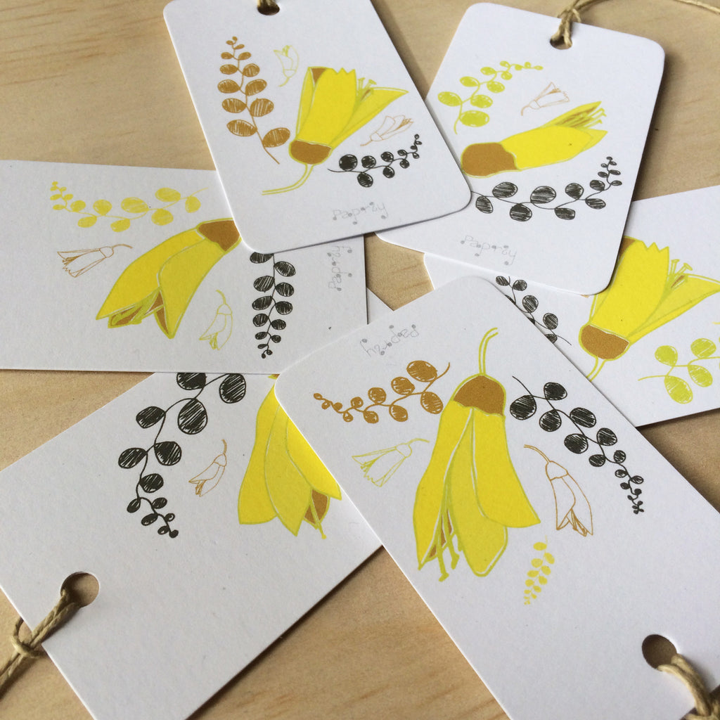 Kowhai 6 Gift Tags